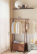 Meuble porte manteau chaussure Fermé Roulant Café - Vignette | Maison Porte Manteau®