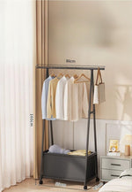 Meuble porte manteau chaussure Fermé Roulant Noir - Vignette | Maison Porte Manteau®