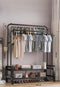 Meuble porte manteau chaussure Grand Dressing Fixe Noir