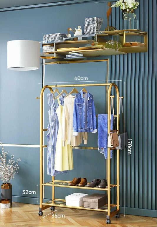 Meuble porte manteau chaussure Luxe Doré Mini