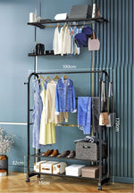 Meuble porte manteau chaussure Luxe Noir Moyen - Vignette | Maison Porte Manteau®