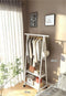 Meuble porte manteau chaussure Ouvert Roulant Blanc