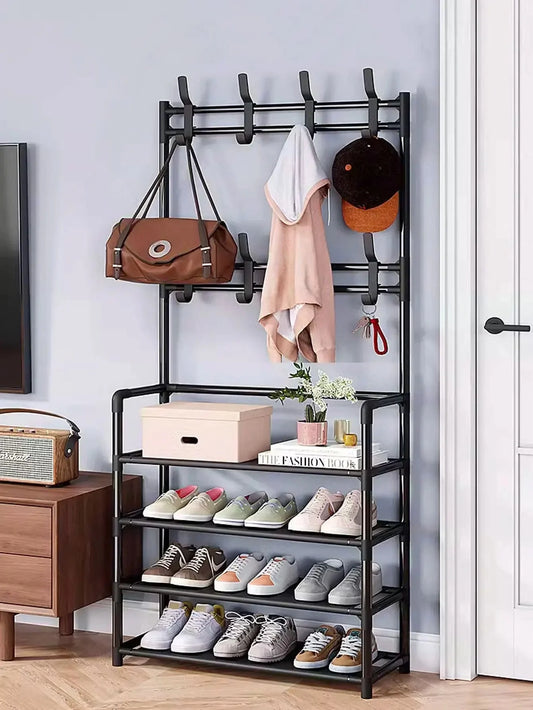 Meuble porte manteau chaussure Squelette Noir