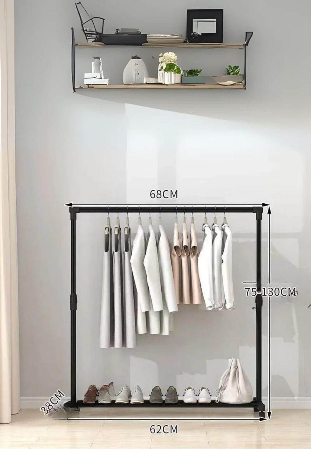 Meuble porte manteau chaussure réglable