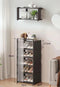 Meuble porte manteau chaussure à rideaux Noir