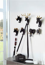 Patère porte manteau 6 Animaux Noir et Doré - Vignette | Maison Porte Manteau®