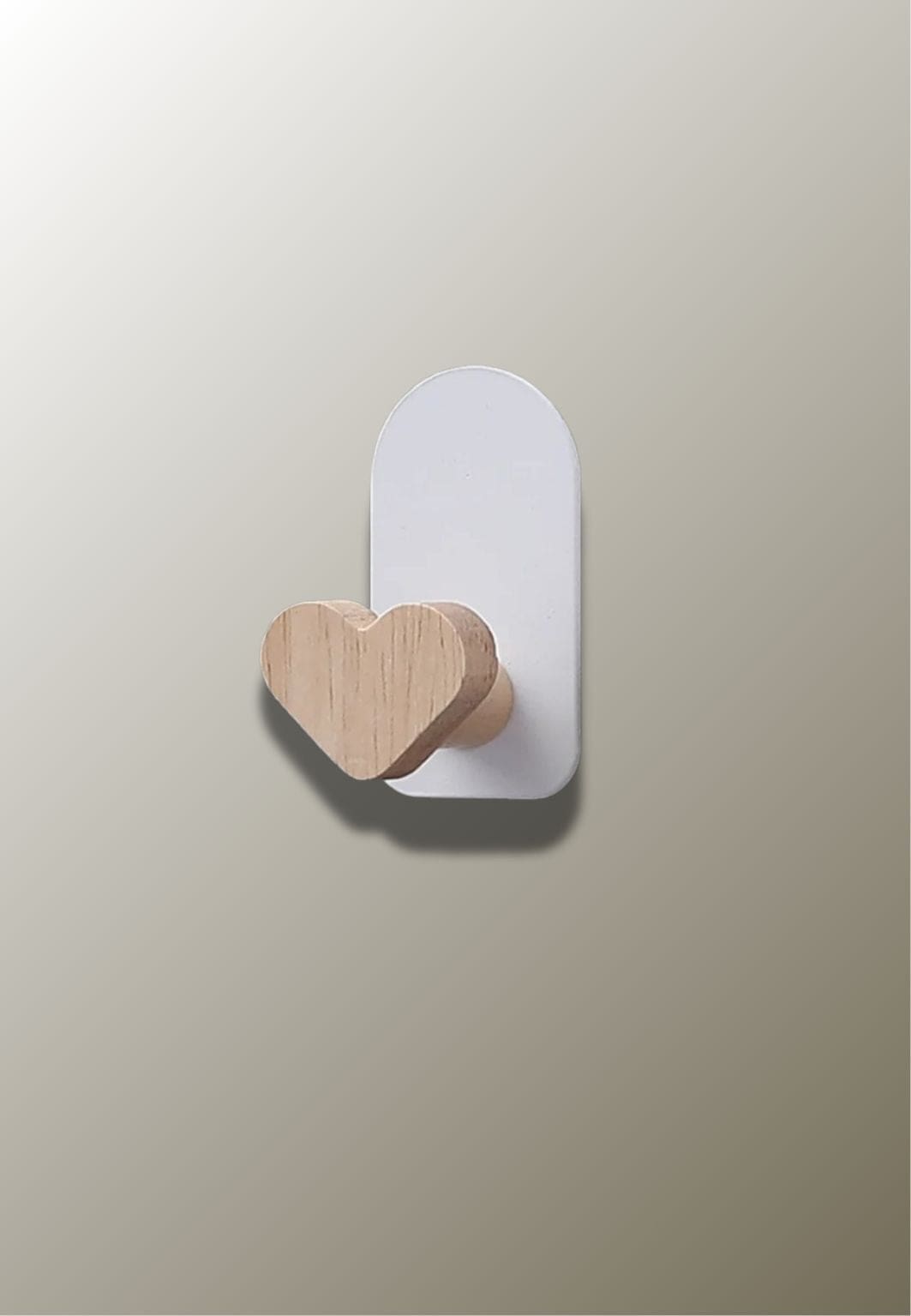 Patère porte manteau pour enfant Cœur en bois