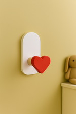 Patère porte manteau pour enfant Cœur rouge - Vignette | Maison Porte Manteau®