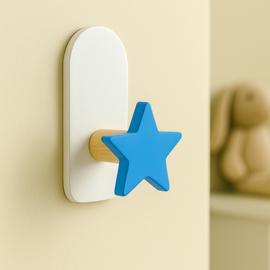 Patère porte manteau pour enfant Etoile bleue