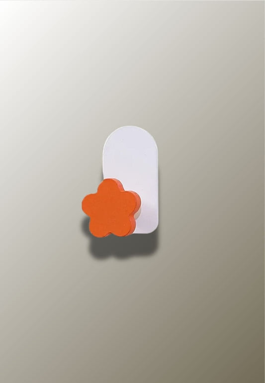 Patère porte manteau pour enfant Fleur orange
