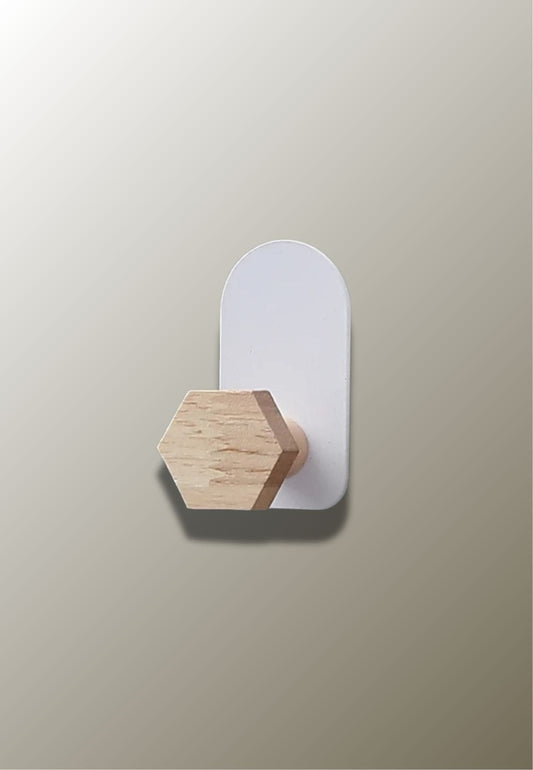 Patère porte manteau pour enfant Hexagone en bois