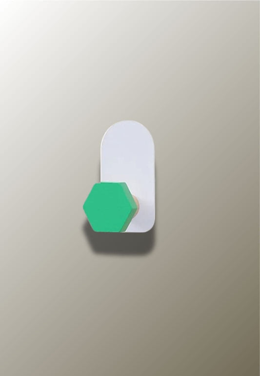 Patère porte manteau pour enfant Hexagone vert