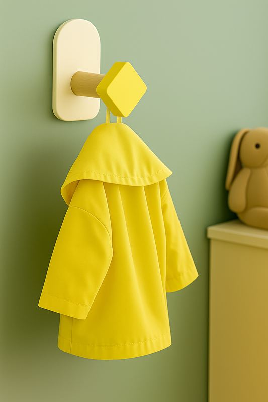 Patère porte manteau pour enfant Losange jaune