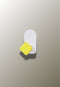 Patère porte manteau pour enfant Losange jaune fond blanc