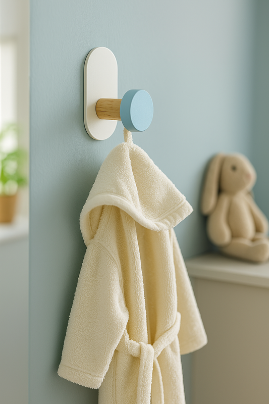 Patère porte manteau pour enfant Point bleu ciel 