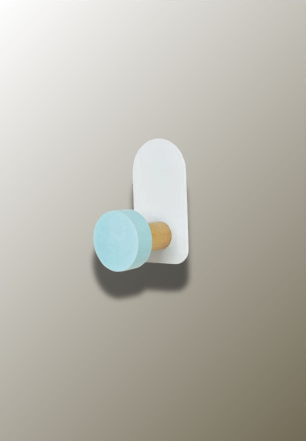 Patère porte manteau pour enfant Point bleu ciel FOND BLANC