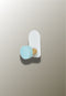 Patère porte manteau pour enfant Point bleu ciel FOND BLANC