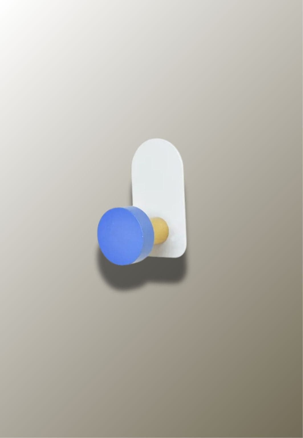Patère porte manteau pour enfant Point bleu fond blanc