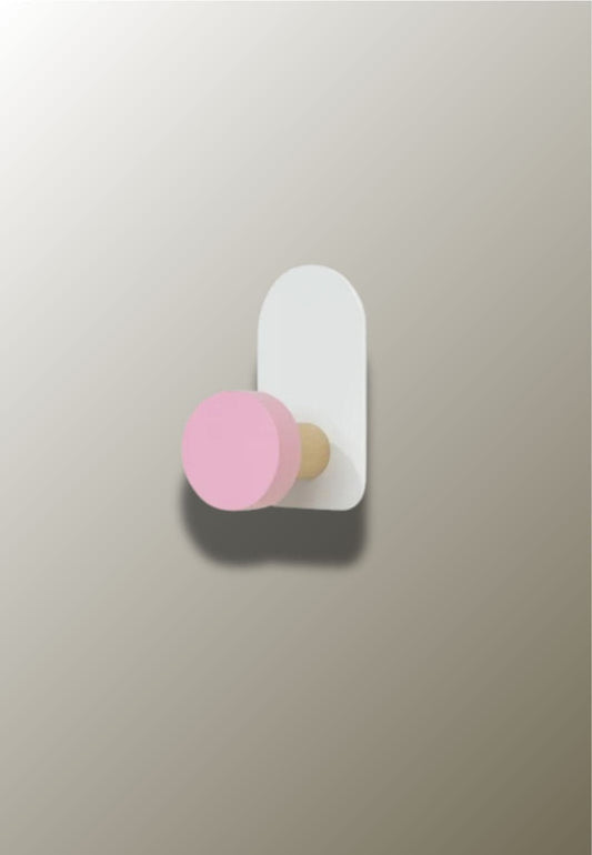 Patère porte manteau pour enfant Point rose