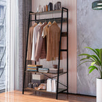 Porte Manteau Noir Sur Pied avec étagères - Vignette | Maison Porte Manteau®