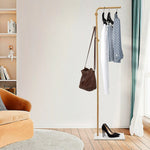 Porte Manteau sur pied Or sur Base Blanche - Vignette | Maison Porte Manteau®