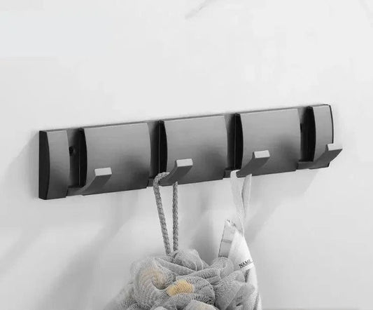 Porte manteau design mural Gris 4 Crochets