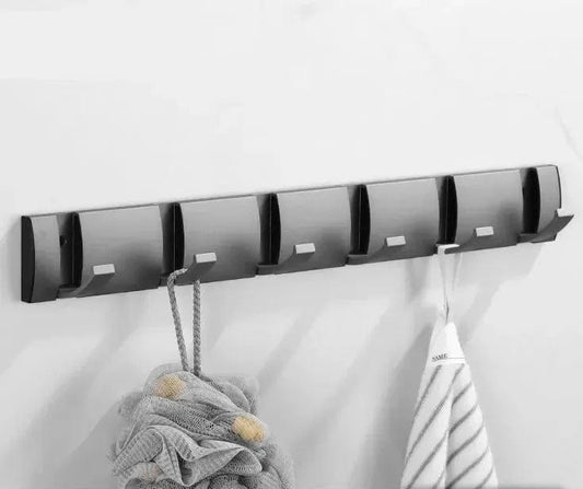 Porte manteau design mural Gris 6 Crochets