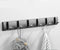 Porte manteau design mural Gris 6 Crochets