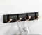 Porte manteau design mural Noir Doré 4 Crochets