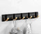 Porte manteau design mural Noir Doré 5 Crochets