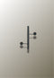 Porte manteau design mural Vertical Noir 2 Crochets