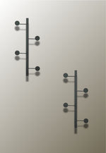 Porte manteau design mural Vertical Noir 4 Crochets x2 - Vignette | Maison Porte Manteau®