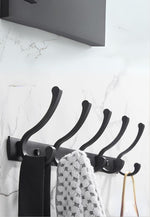 Porte manteau mural 4 Crochets Virgule Noir - Vignette | Maison Porte Manteau®