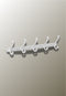 Porte manteau mural 5 Crochets Virgule Blanc