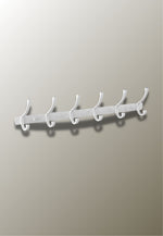 Porte manteau mural 6 Crochets Virgule Blanc - Vignette | Maison Porte Manteau®