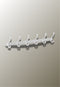 Porte manteau mural 6 Crochets Virgule Blanc