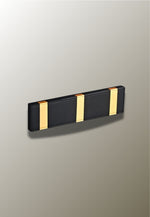 Porte manteau mural design Noir Doré 3 crochets - Vignette | Maison Porte Manteau®