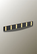 Porte manteau mural design Noir Doré métallique 6 crochets - Vignette | Maison Porte Manteau®