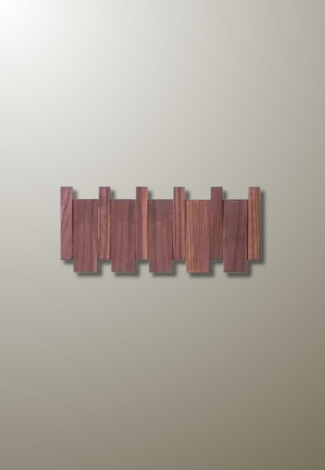 Porte manteau mural design en bois foncé 4 patères