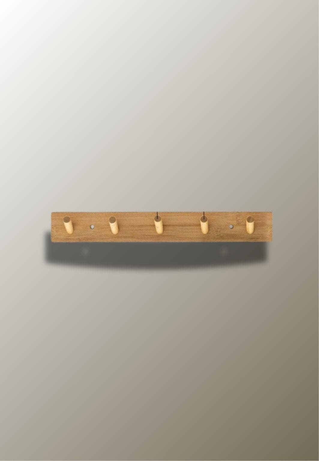 Porte manteau mural en bois 5 picots
