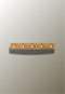 Porte manteau mural en bois 5 picots