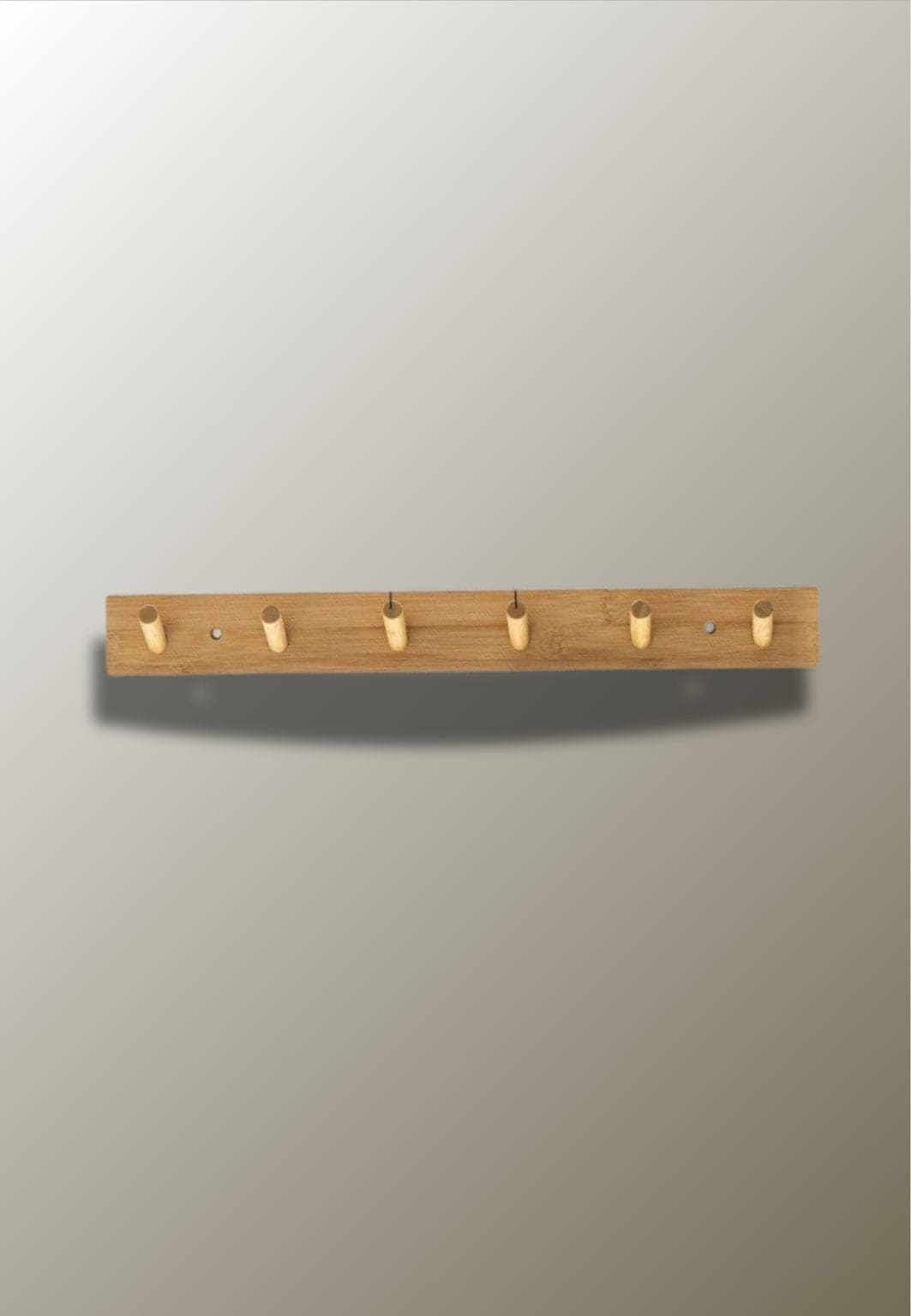 Porte manteau mural en bois 6 picots