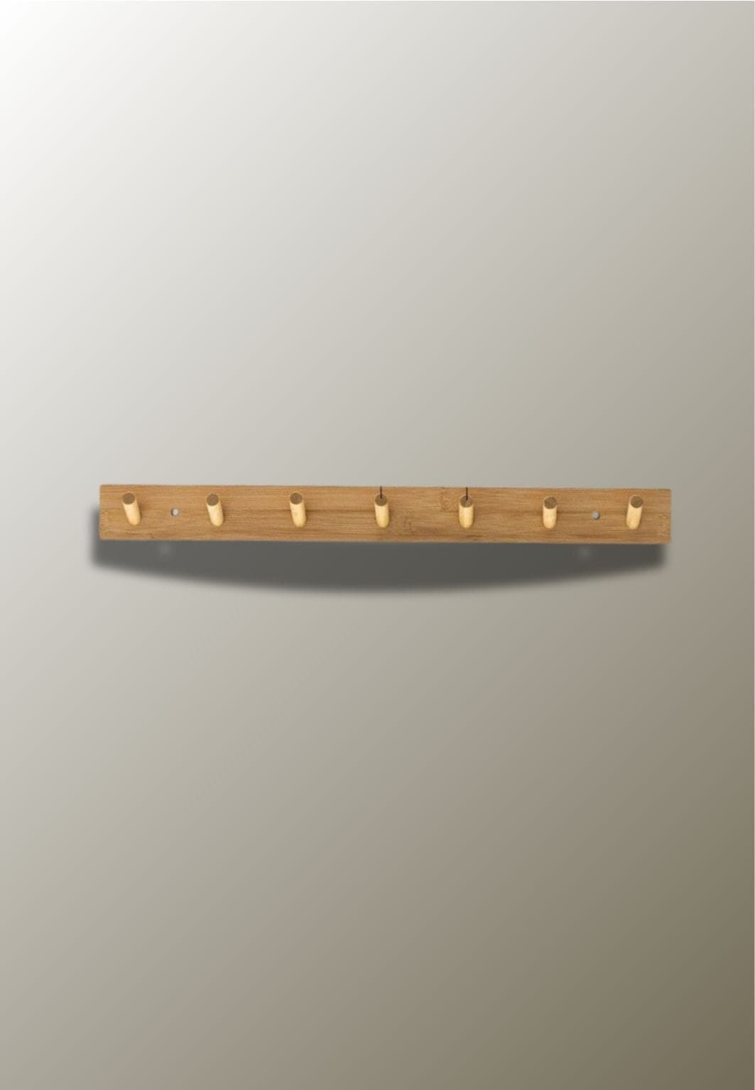 Porte manteau mural en bois 7 picots