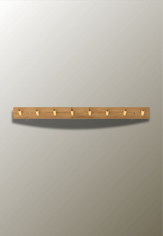 Porte manteau mural en bois 8 picots