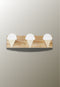 Porte manteau mural enfant triple Glace Blanche