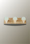 Porte manteau mural enfant triple Glace Verte
