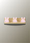 Porte manteau mural enfant triple Lapin Rose