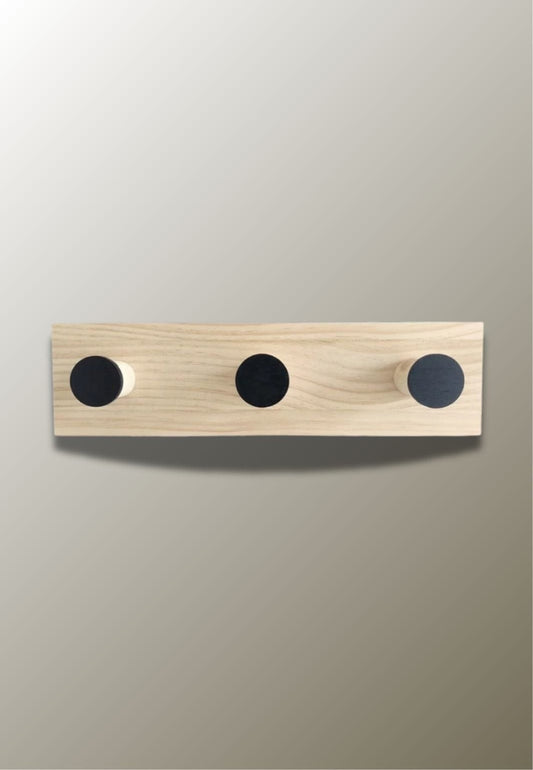 Porte manteau mural enfant triple Point Noir