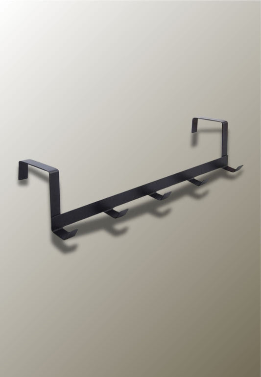 Porte manteau porte en fer Noir