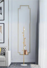 Porte manteau sur pied design champignon doré sur base blanche - Vignette | Maison Porte Manteau®
